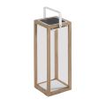 Outdoor Solar Lantern with Painted Aluminium or Teak Structure - Greg