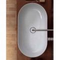 70x35cm countertop ceramic washbasin made in Italy Star, modern design