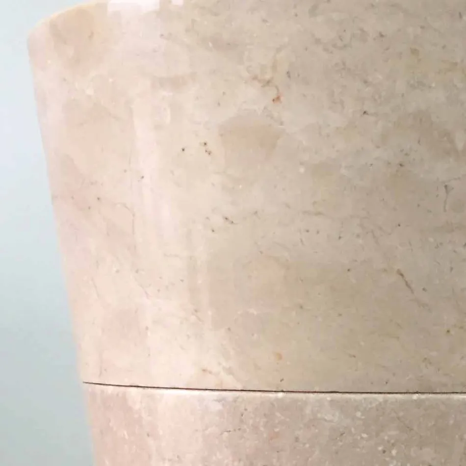 Igor hand-painted, glossy white conical pedestal washbasin Viadurini