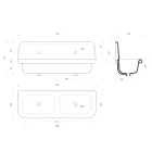 Andy double wall-mounted white ceramic washbasin Viadurini