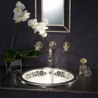 Built-in Baroque built-in sink in fire clay made in Italy, Otis Viadurini