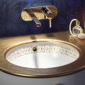 Design baroque built-in sink in fire clay made in Italy, Egeo