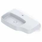 Modern ceramic wall-mounted washbasin made in Italy, Hamlet Viadurini