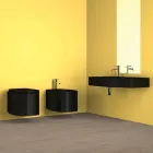 Modern ceramic wall-mounted washbasin made in Italy, Hamlet Viadurini