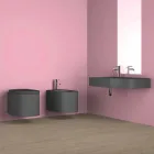 Modern ceramic wall-mounted washbasin made in Italy, Hamlet Viadurini