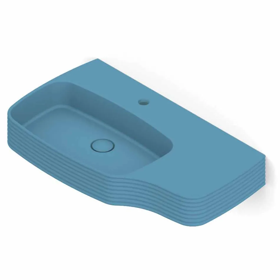 Modern ceramic wall-mounted washbasin made in Italy, Hamlet Viadurini