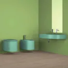 Modern ceramic wall-mounted washbasin made in Italy, Hamlet Viadurini