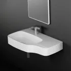 Modern ceramic wall-mounted washbasin made in Italy, Hamlet Viadurini