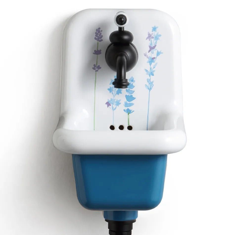 Modern Design Patterned Ceramic Wall Mounted Washbasin 26 cm - Jordan Viadurini