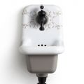 Vintage Style Patterned Ceramic Wall Mounted Washbasin 26 cm - Jordan