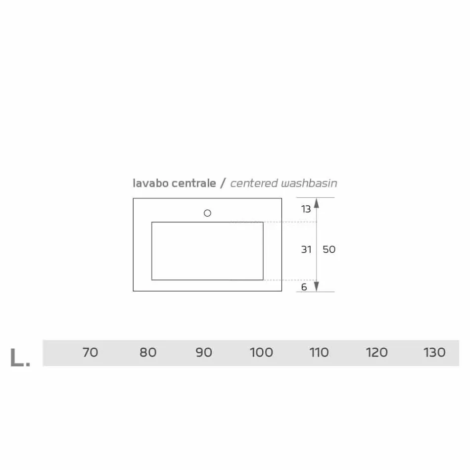 Modern pendant sink in Luxolid made in Italy, Ruffano Viadurini