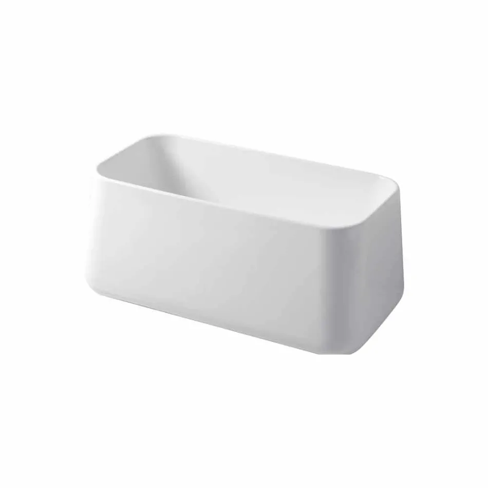 High Modern Countertop Washbasin in Made in Italy Ceramic Oliena Viadurini
