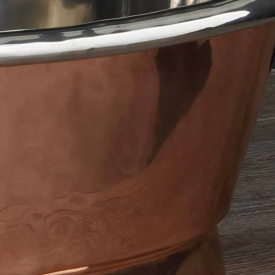 Sink bathroom to support copper and white iron Cala Viadurini