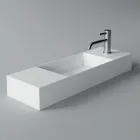 Countertop or Wall-Mounted Bathroom Washbasin in Ceramic Made in Italy - Act Viadurini