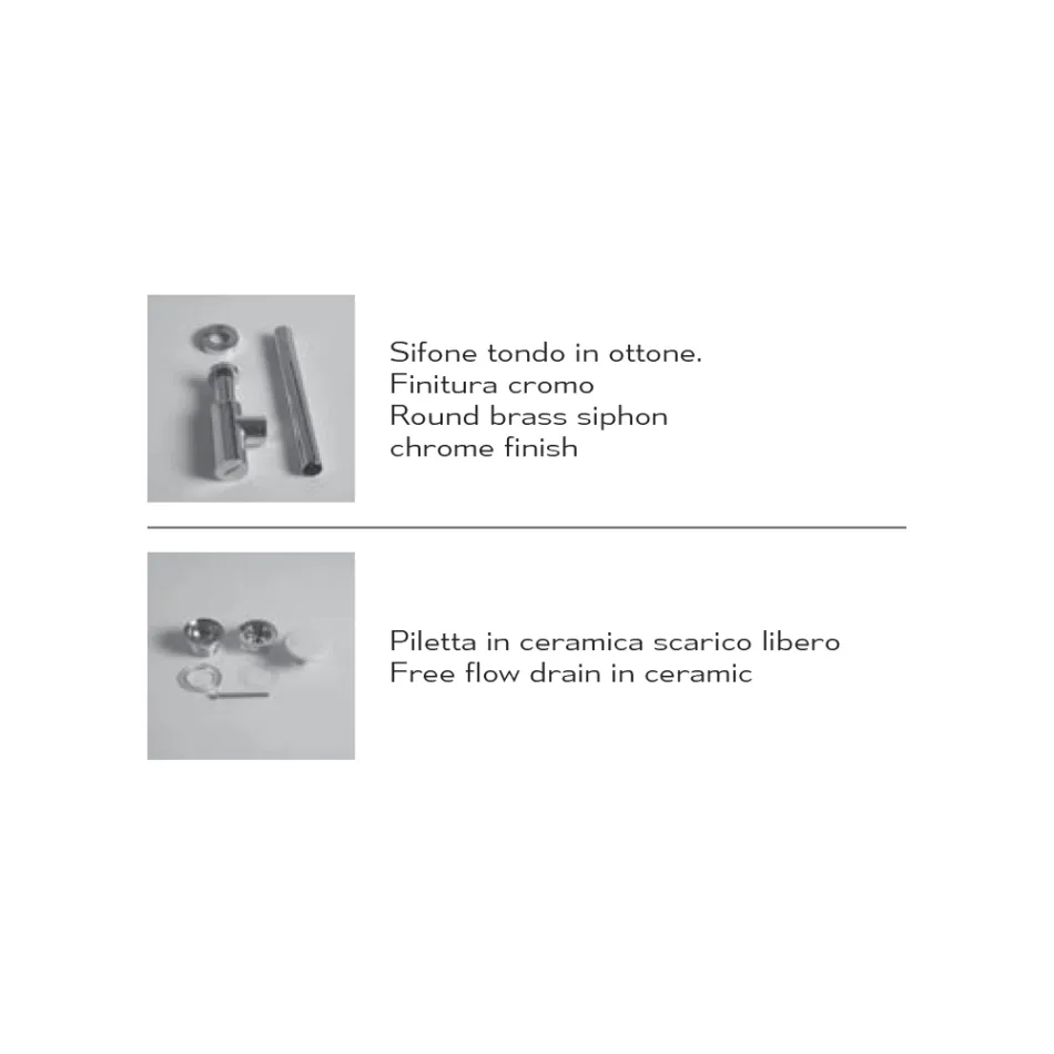 Countertop or Wall-Mounted Bathroom Washbasin in Ceramic Made in Italy - Act Viadurini