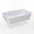 Rectangular Countertop Washbasin in Matt Resin Made in Italy - Cavan