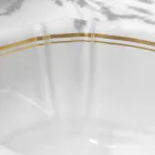 Recessed bathroom sink in porcelain and gold made in Italy, Santiago Viadurini