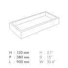 Bathroom Washbasin in Marble Effect Porcelain Stoneware Made in Italy - Ludmilla Viadurini