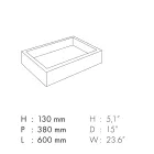 Bathroom Washbasin in Marble Effect Porcelain Stoneware Made in Italy - Ludmilla Viadurini