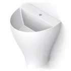 Modern ceramic wall hung bathroom sink made in Italy, Fiorello Viadurini