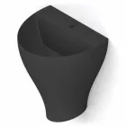 Modern ceramic wall hung bathroom sink made in Italy, Fiorello Viadurini