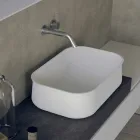 Modern Design Counter Top Rectangular White Bathroom Washbasin - Tulyp2 Viadurini