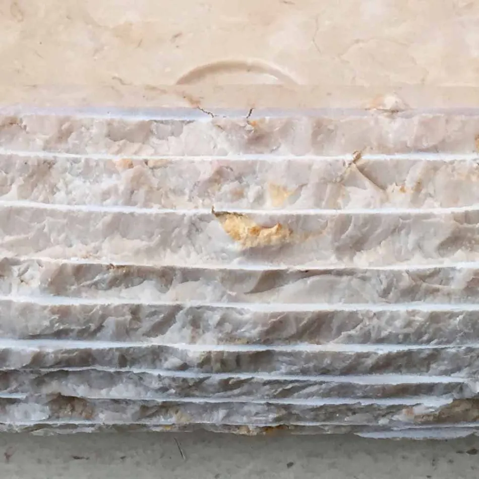 Cora oval white washbasin, handmade Viadurini