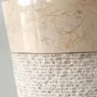 Siro design white washbasin in natural stone, unique piece Viadurini