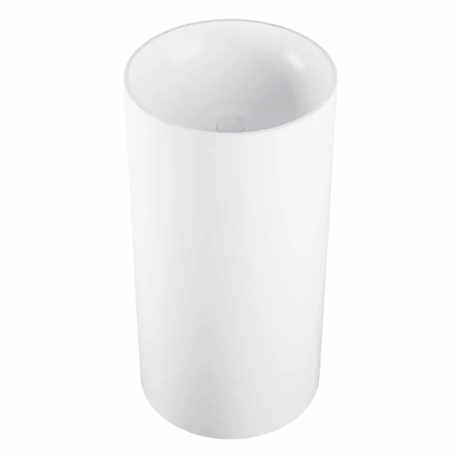 Cylindrical freestanding floor washbasin produced in Italy, Rumo Viadurini