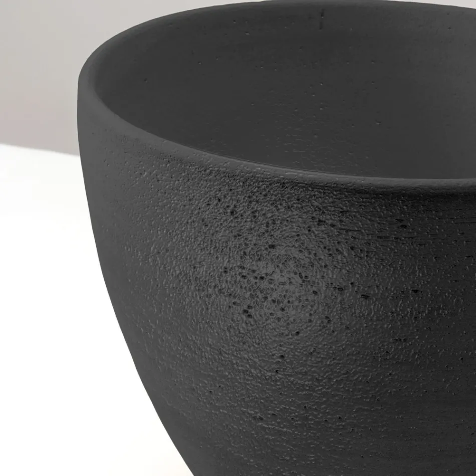 Conical Countertop Sink in Hand-Turned Fireclay - Orbite Viadurini