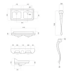 Console Washbasin in White Ceramic with Double Basin Made in Italy - Wollie Viadurini