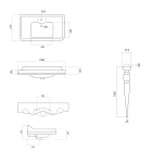 Console Washbasin in White Ceramic Made in Italy Classic Style - Wollie Viadurini