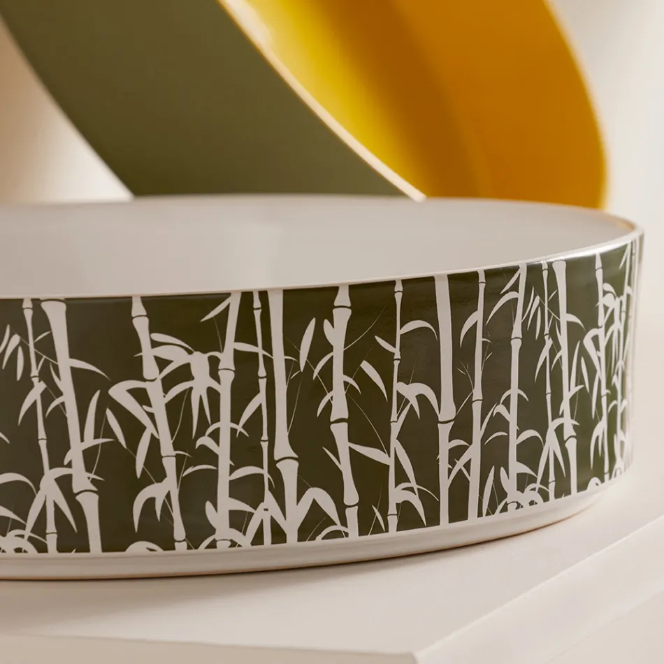 Countertop Washbasin for the Bathroom in Porcelain Stoneware Made in Italy - Envelope Viadurini