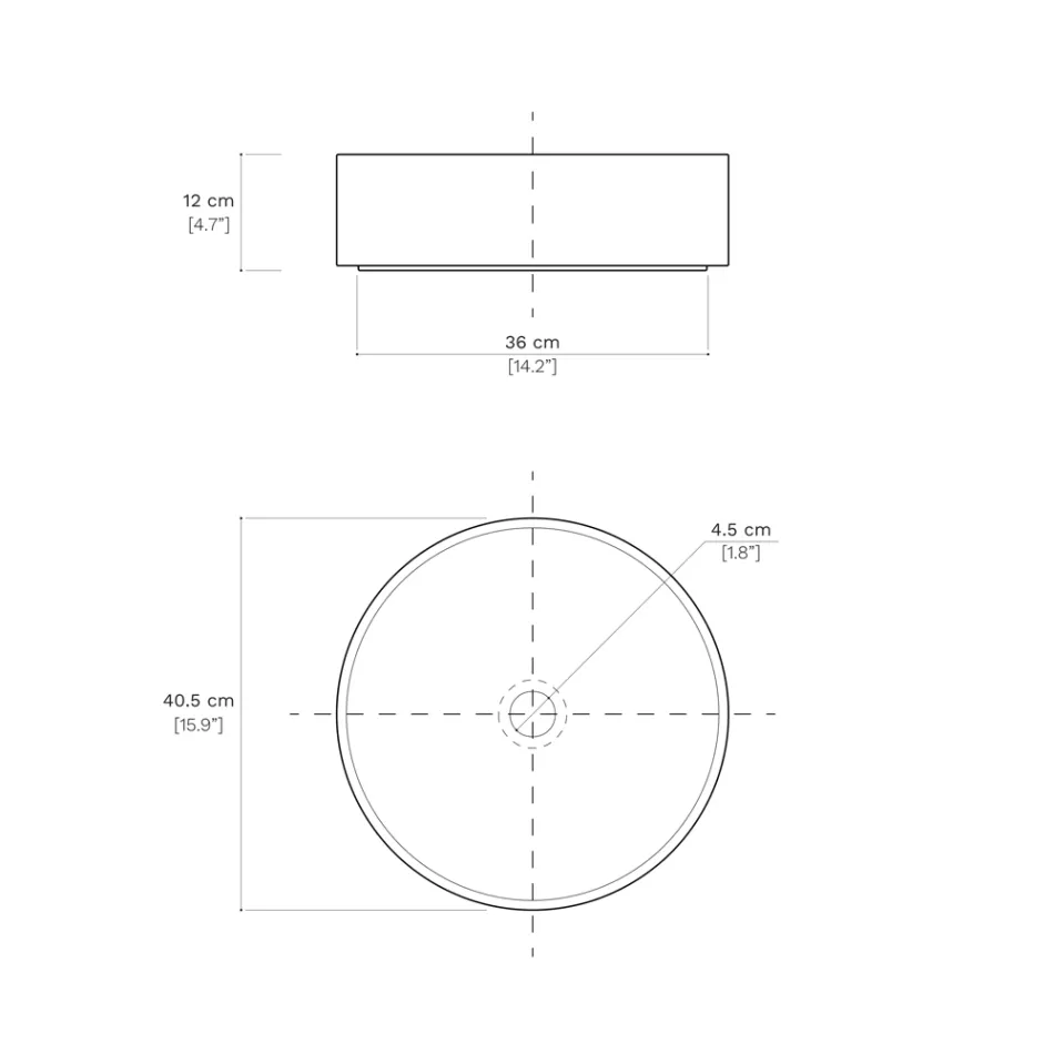 Countertop Washbasin for the Bathroom in Porcelain Stoneware Made in Italy - Envelope Viadurini
