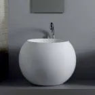 Ball-shaped countertop washbasin in colored ceramic tile Viadurini