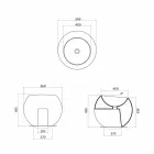 Ball-shaped countertop washbasin in colored ceramic tile Viadurini