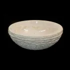 Washbasin White supporting natural stone Finn, one piece Viadurini