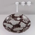 Countertop ceramic design washbasin made in Italy Animals Viadurini