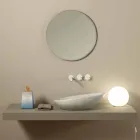 White ceramic python design washbasin made in Italy Glossy Viadurini