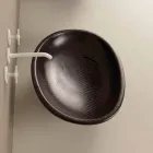 Countertop design ceramic black python washbasin made in Italy Glossy Viadurini