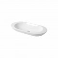 Design countertop sink in white or colored ceramic Melle