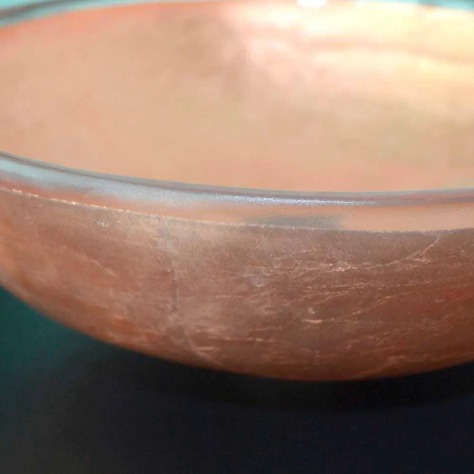 Design Countertop Washbasin in Transparent Resin and Copper - Salvatore Viadurini