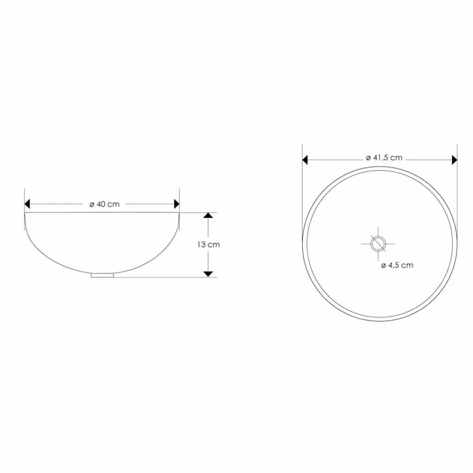 Design Countertop Washbasin in Transparent Resin and Copper - Salvatore Viadurini