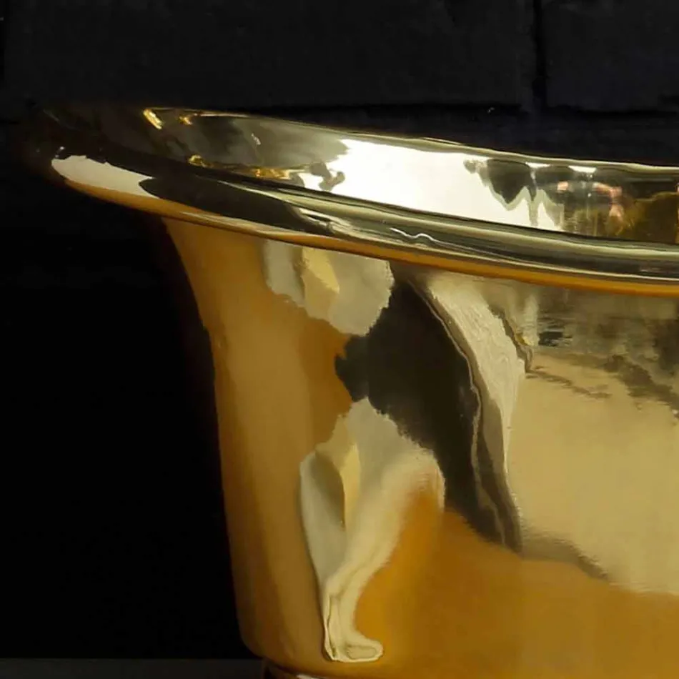 Fully brass Calla design support washbasin Viadurini