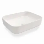 Modern Design Countertop Washbasin in White Ceramic Made in Italy - Turku Viadurini