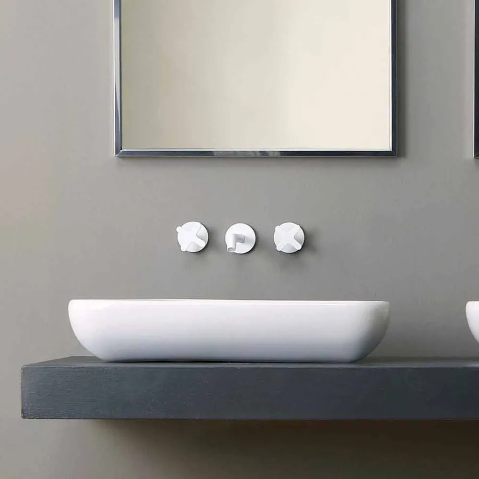 Modern design ceramic washbasin made in Italy Sofia Viadurini