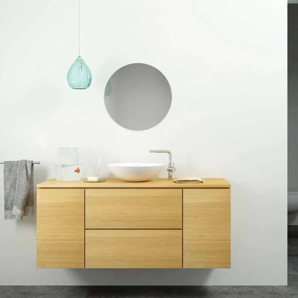 Modern circular freestanding standing washbasin made in Italy, Donnas Viadurini