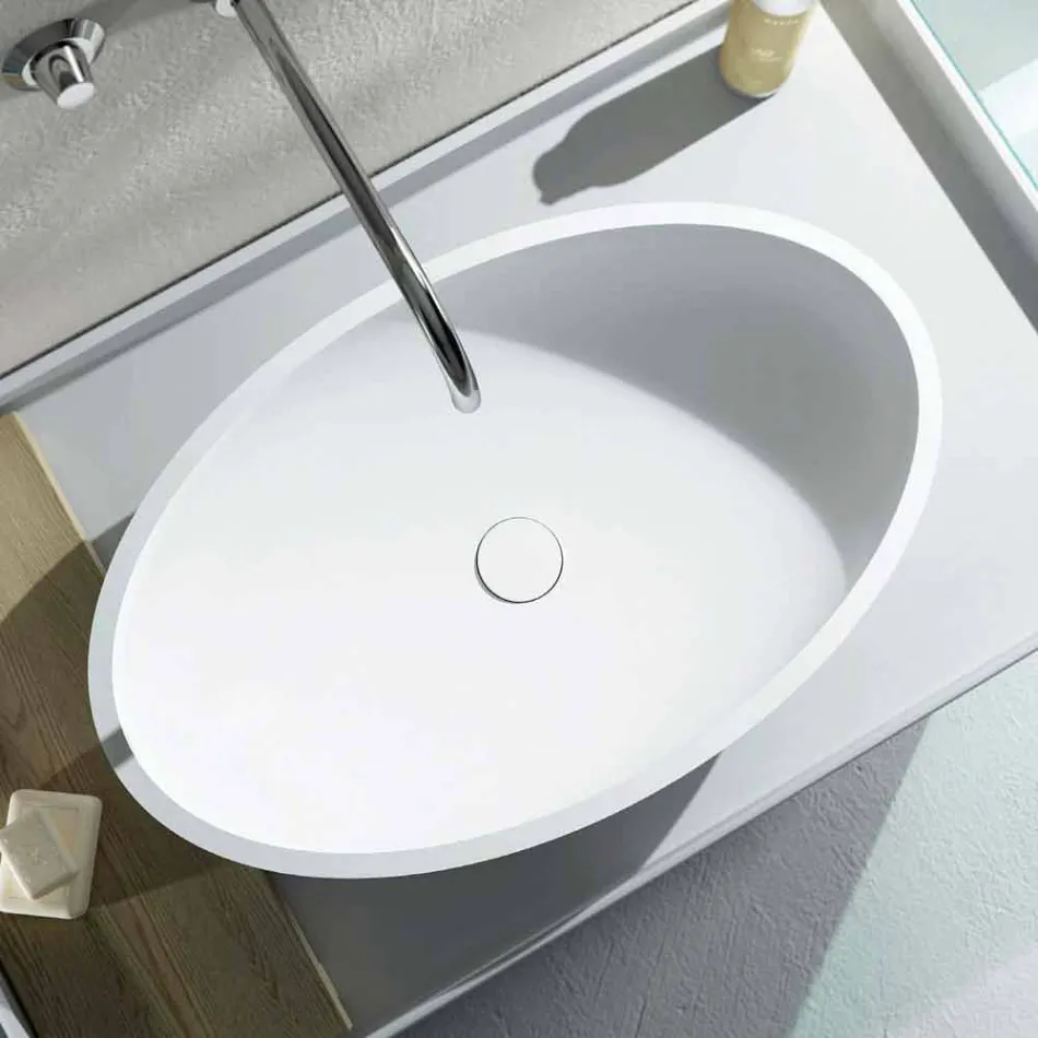 Freestanding oval standing washbasin produced in Italy, Frascati Viadurini