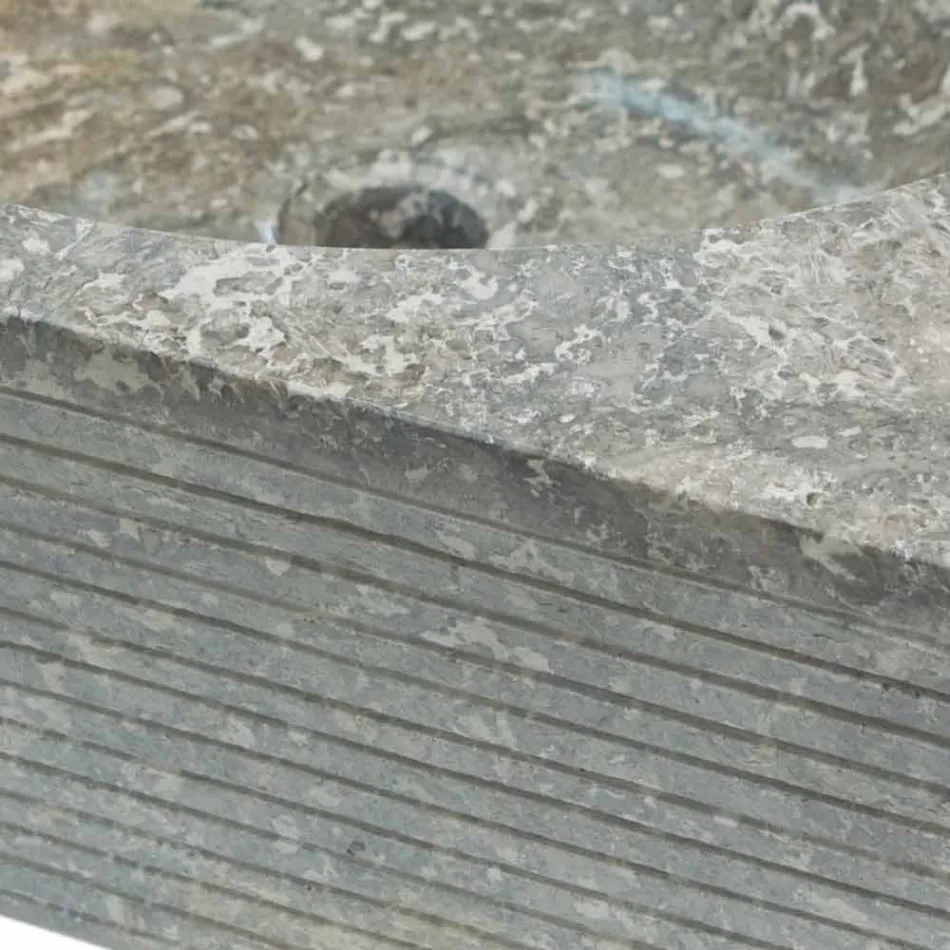 Washbasin support grey natural stone, one piece Zor Viadurini