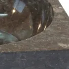 Washbasin support grey square natural stone Jiny Viadurini